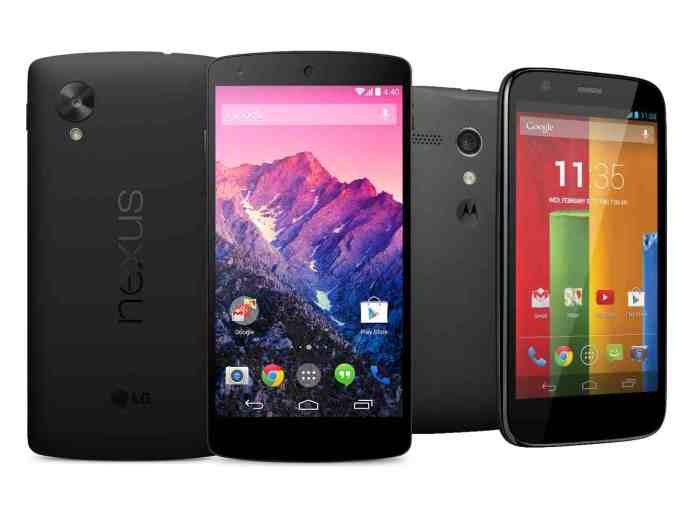 Nexus 5 против Moto G