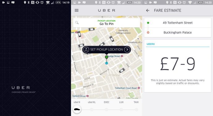 2015년 최고의 안드로이드 앱 - Uber