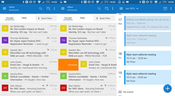 2015년 최고의 Android 앱 - Microsoft Outlook