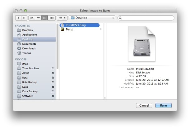 OS X 설치 프로그램 DVD 만들기