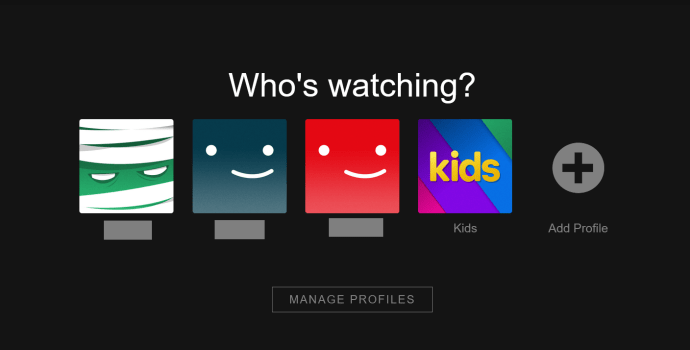 Netflix-Profilseite