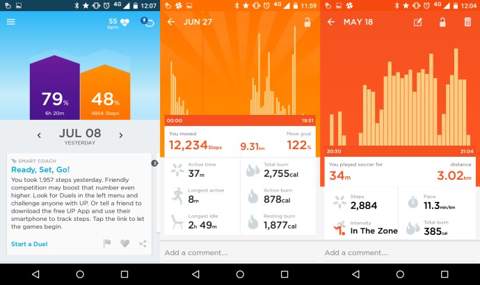 Jawbone Up3 리뷰: Up 앱의 Smart Coach 및 활동 추적은 상세하고 포괄적입니다.